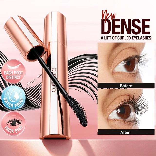 Long Lasting Black Mascara, Intense Length & Volumizing,Waterproof, mudge-Proof,Quick-Dry,Clump-Free,Curling Styling For Bold