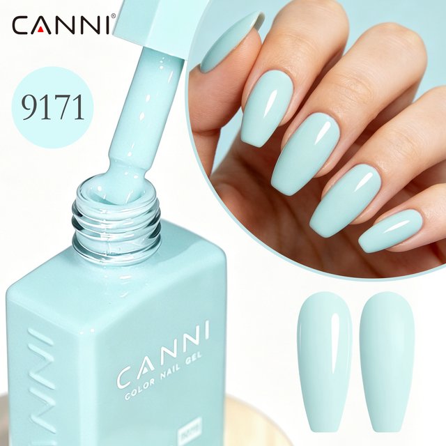 CANNI 9ml Gel Nail Polish TPO/HEMA FREE Summer Nails Light Blue #9171 Color Elegance Lady Gel Soak Off UV LED Semi Permanent Gel