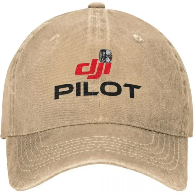 15Red DJI Drone Pilot Unisex Retro Denim Washed Baseball Caps for men Cowboy Sunscreen Hat Camping Peaked Cap