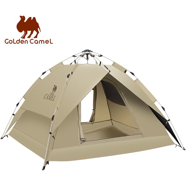 OLDEN CAMEL Outdoor Vinyl Camping Tent Portable Double Folding Automatic Tent Thickened Camping Supplies Sunscreen Rainproof