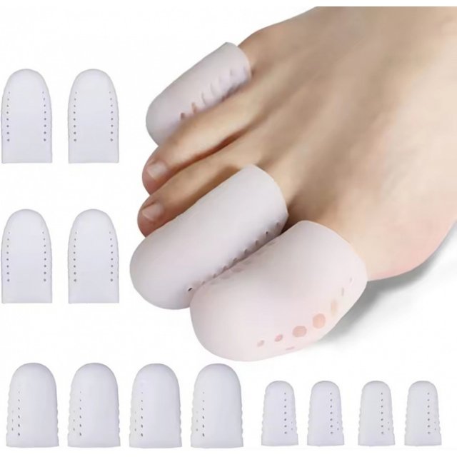 1-4 pairs Silicone Toe Caps Anti-Friction Breathable Prevents Blisters Toe Caps Cover Protectors Foot Care Toe Protector