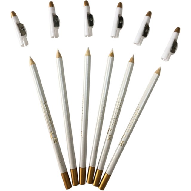 White Barber Beard Pencil Edge Hairline Razor Trace Hair Beard Shape Accessories With Sharpener Hair Line Pen Haircut Makeup