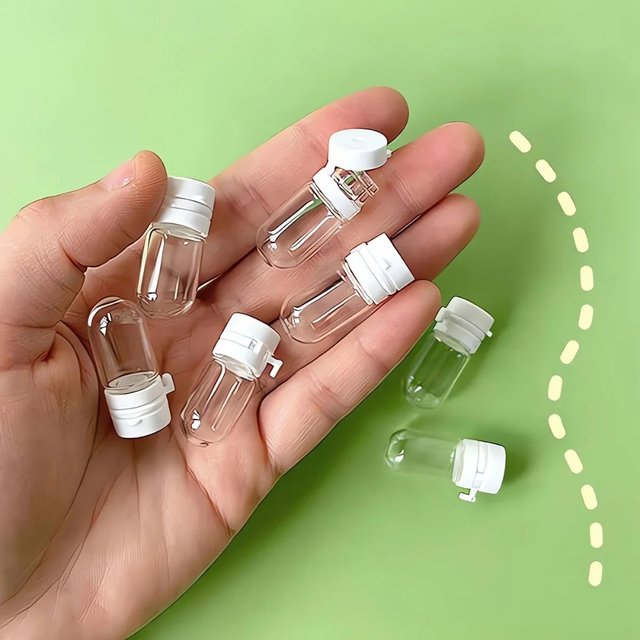 10Pcs Leakproof Transparent Travel Bottles, Portable Flip-Top Containers for Lotion & Makeup Remover