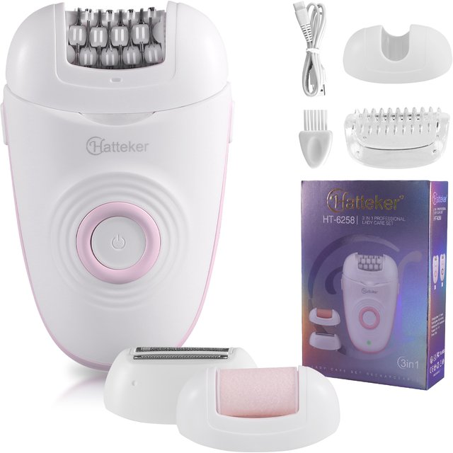 Hatteker Electric Foot File USB Rechargeable Callus Remover Pedicure Device Foot Care Tool for Heel Hard Skin Removal Waterproof