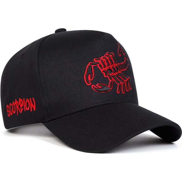 Unisex Scorpion Embroidery Baseball Caps Spring Autumn Outdoor Adjustable Casual Hats Sunscreen Hat Sports Cap