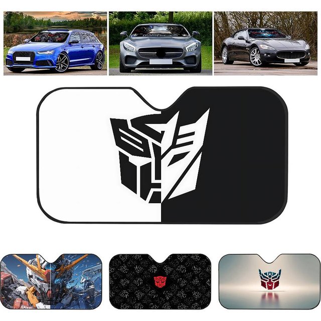 T-Transformers Anime Car Sun Shade UV Protection Electrostatic Adsorption Car Window Sunshade For Kids Outdoor Sunscreen
