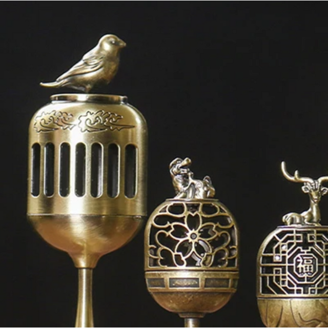 Lampe creuse pie en bois de santal, encensoir parfumé, porte-encens à reflux pour fumer, ornements de maison de thé, salle d'étude, décoration de maison