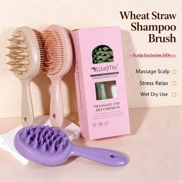 2 in 1 Scalp Head Massager Double Sided Shampoo Brush Silicone Hair Comb for Hair Growth and Dandruff Removal Wet Dry Use