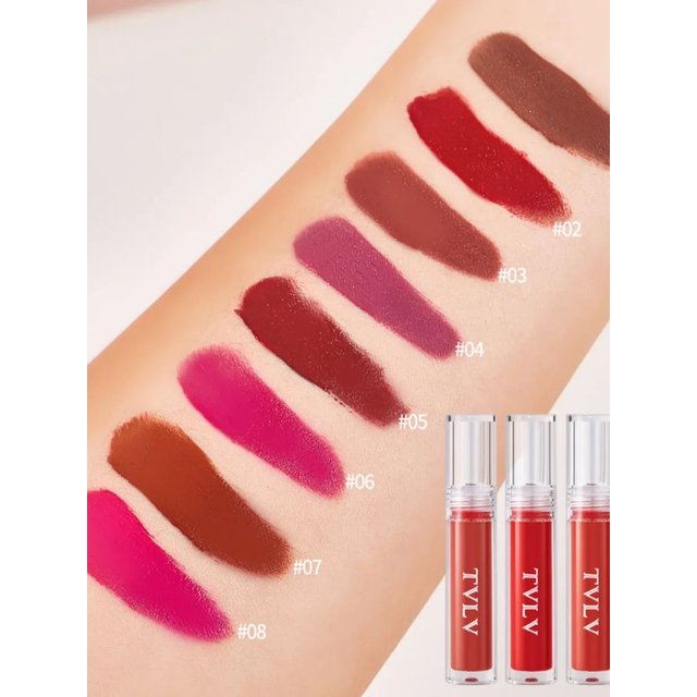 8-Color Matte Velvet Lip Gloss Set Waterproof Liquid Lipstick Bare Color Lip Gloss Cosmetics Red Lip Gloss Beauty