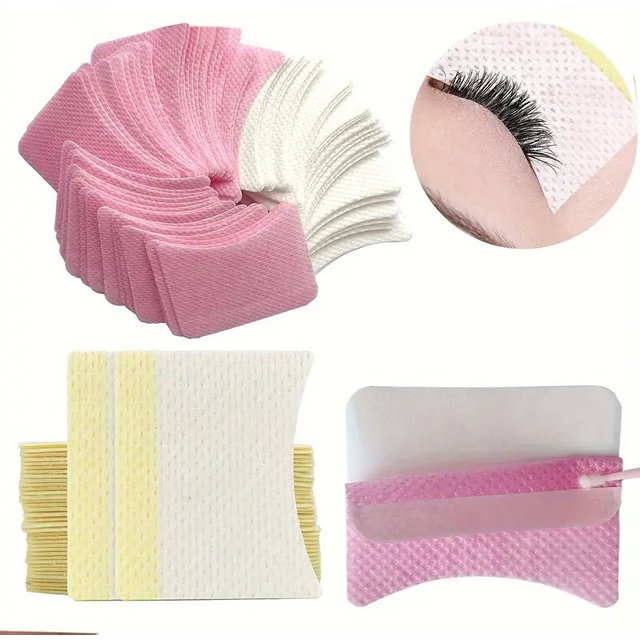 160/80pcs Disposable Eyelash Cotton Pads Stickers Makeup Remover Patches False Eyelash Under Eye Isolation Pads Makeup Tools