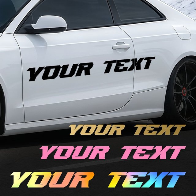 1PC Custom Car Stickers Personalized Text Vinyl Decals Waterproof Auto Door Side Body Window Lettering Sunscreen Decoration