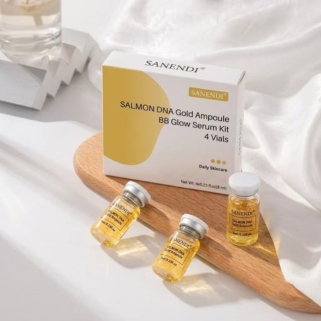4/12Vials Salmon DNA Serum BBGLOW AQUA Hyaluronic Acid Facial Care Essence Hydration Liquid Solution SANENDI Korean Skin Care