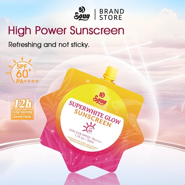 SPF60 PA++++ Facial Sunscreen High Protection Oil Control Waterproof Sun Block Daily Skin Care