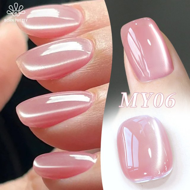 BORN PRETTY Pink Water Light Cat Magnetic Gel Nail Polish Ultra Glass Light Soak Off UV Gel Varnis Semi Permanent for Nails DIY