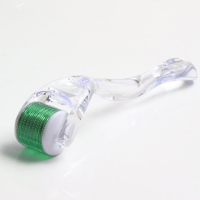 Derma Roller System 540 Needles for Hair And Skincare Transparent Green 1/5pcs Scalp Needling Tool for Beauty Therapy