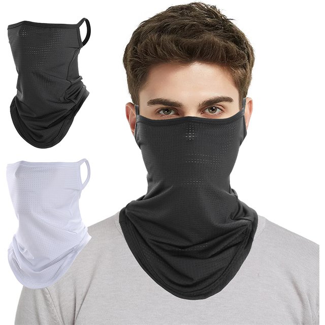 Breathable Scarf Half Face Mask Summer Quick-drying Neck Gaiter Cover Hanging Ear Sun Protection Bandana Neckerchief Headwear