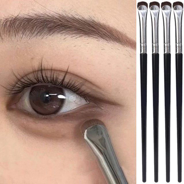 1/10 pièces Eyeliner pinceaux à sourcils doux Ultra Angle tête plate brosse conseils multi-usages précision maquillage outils cosmétiques portables