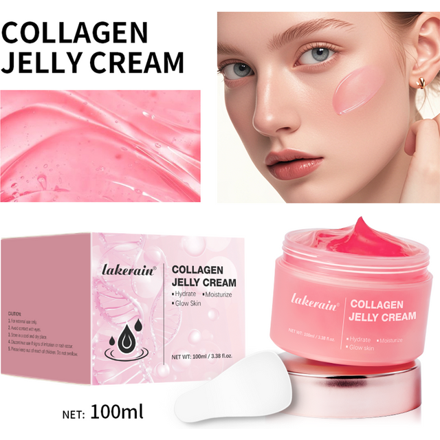 Moisturizing Collagen Jelly Cream Niacinamide Hydrolyzed Collagen Tightening Soothing Anti-Aging Firmness Hydration Skincare