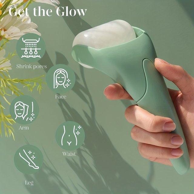Large Ice Roller/Massager Facial Cooling Beauty Tool,Ice Roller for Face And Eye, Athome Spa,Skincare Routine,Handheld Massager