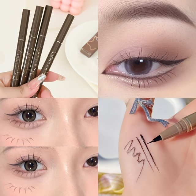 Eyeliner liquide Ultra mince, séchage rapide, stylo Eyeliner lisse et imperméable, stylo pour cils