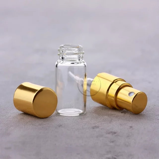 Flcopropriété pulvérisateur de parfum avec buse en métal, vaporisateur portable, contenant cosmétique de voyage, verre illable quotidien, atomiseur, 2ml