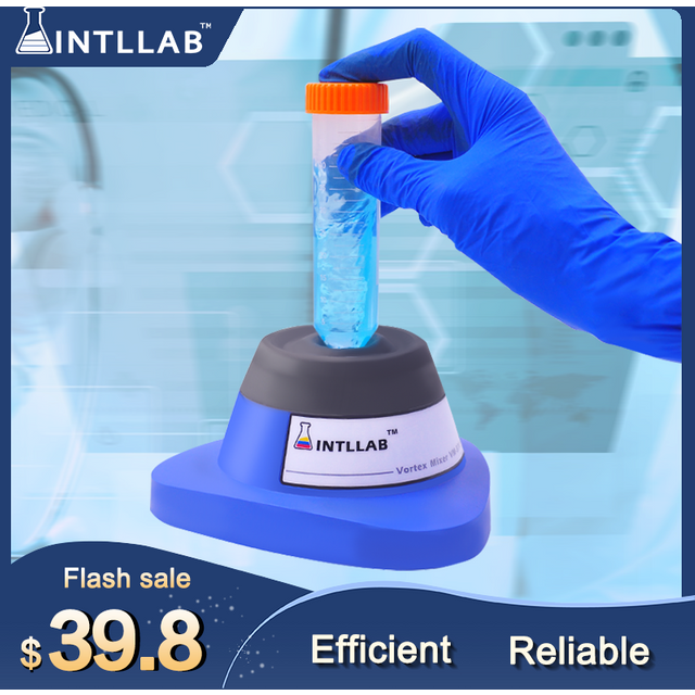 INTLLAB Mini Vortex Mixer Shaker Laboratory Tattoo Pigment Nail Polish Liquid Ink Mixer