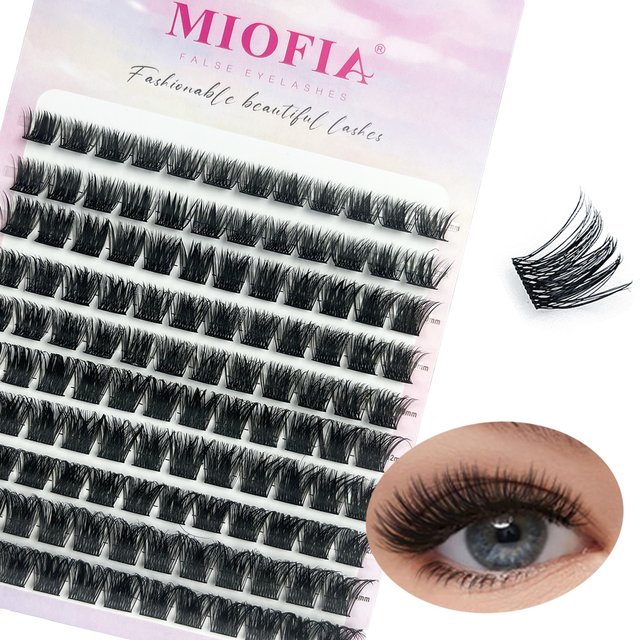 New 10 Row Cluster Eyelash Natural Eyelash Extension Individual Eyelash Bunches 8-14mm Mixed Length Segmented Lashes Makeup