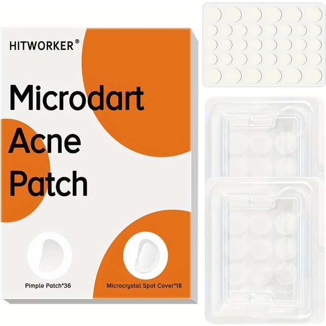 60PCS Pimple Patches with Microcrystal Spot Covers Round Face Blemish Stickers Daily Skin Care