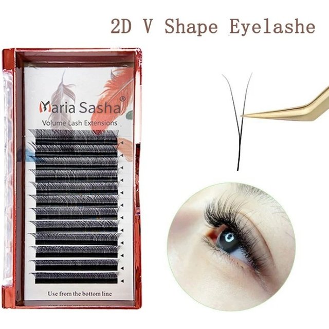 MARIA 2D Y Shape Eyelashes Hand Premium 2D lashes Soft Light Natural Lashes Extension Supplies Makeup Mesh Net Cross Lash