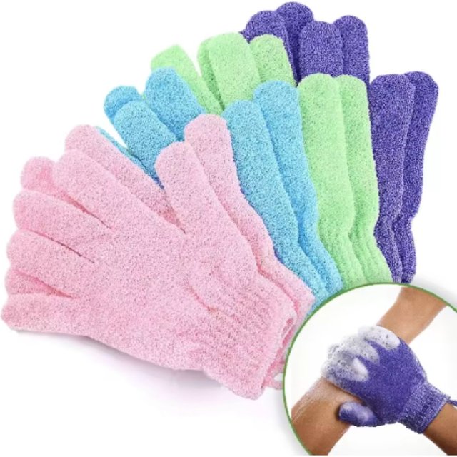 1-4pcs Colourful Exfoliating Gloves, Bath Gloves For Shower, Double Sided Exfoliating Gloves, For Spa, Massage And Body Scrubs