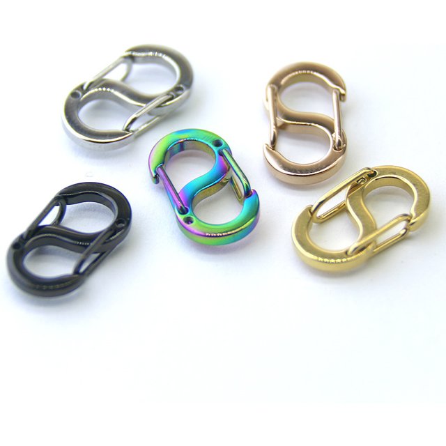 Boucle de connexion à ressort en S en alliage de titane, accessoire multifonctionnel pour outils EDC extérieurs, pour collier DIY