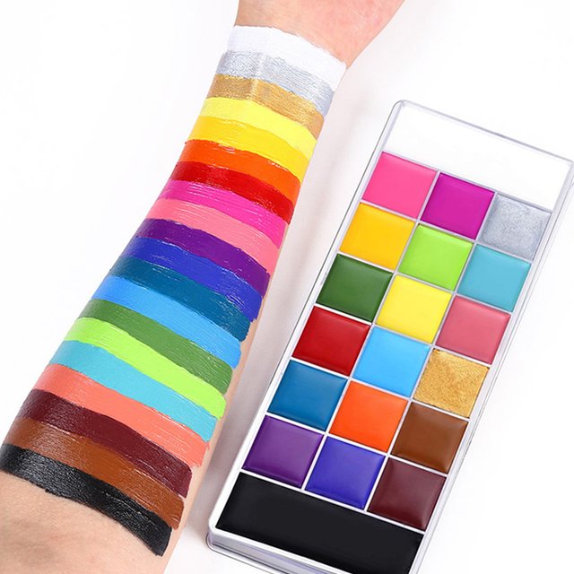 Vibrant Face & Body Paint Oil Palette - Long-Lasting Face Body Paint for Artistic Makeup Face Paint For Festival Art Creation