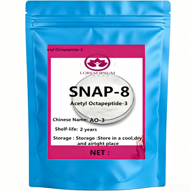 High Purity SNAP-8 Powder Acetyl Octapeptide-3 Anti-Wrinkle Anti-Aging Peptide Raw Material CAS 868844-74-0 for Cosmetic Formula