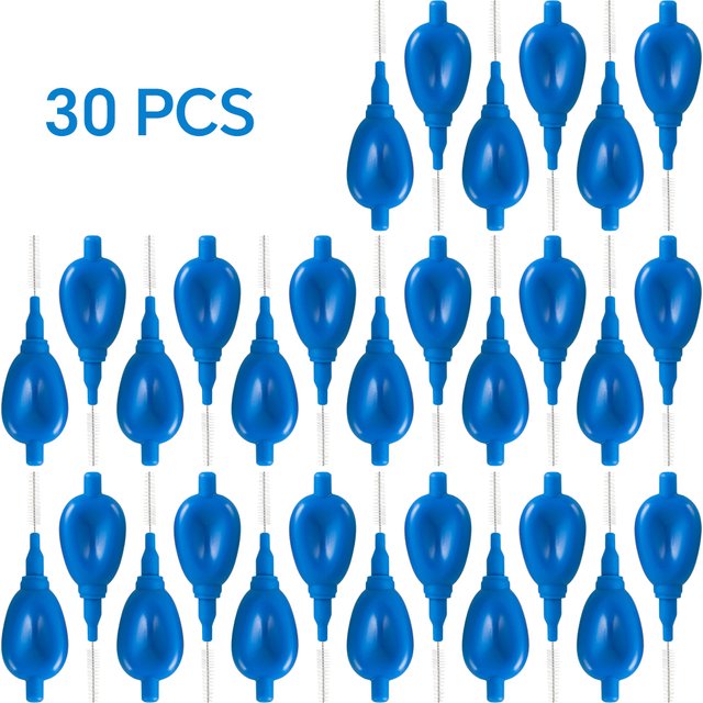 30 Pcs Interdental Brushes for Cleaning Between Teeth and Brace, 0.7-1.2mm Oral Care Orthodontic Tooth Flosser, Dental Toothpick
