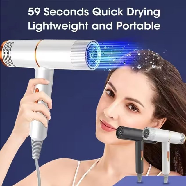 Dual Voltage Professional Hair Dryer Fast Drying High Speed Lightweight for Home Dormitory Salon and Travel Use