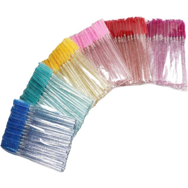 Brosse à sourcils jetable pour Extension de cils, baguette de Mascara, applicateur, bobines,