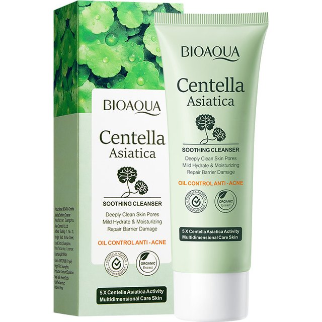 BIOAQUA Centella Asiatica Facial Cleanser Moisturizing Oil Control Face Cleansing Face Wash Foam Facial Cleanser Skin Care
