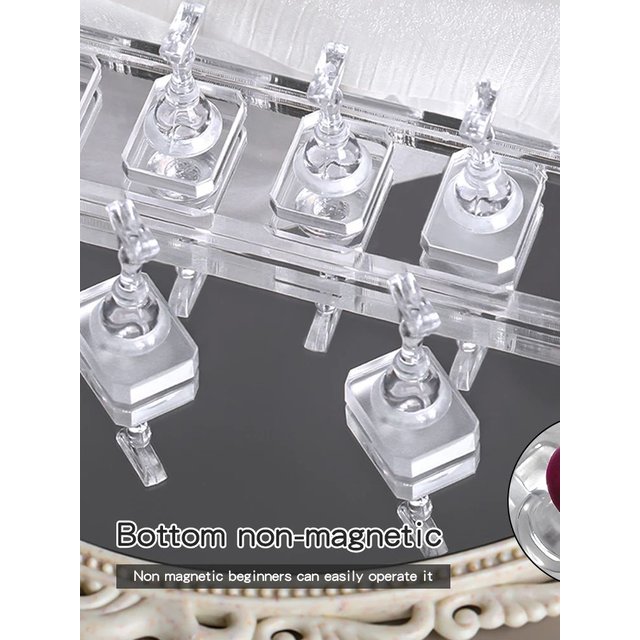 KANIU Magnetic Nail Holder With Stand Nails Practice for Display Press on Manicure Nail Polish Holder Nail Tips Reusable Tool