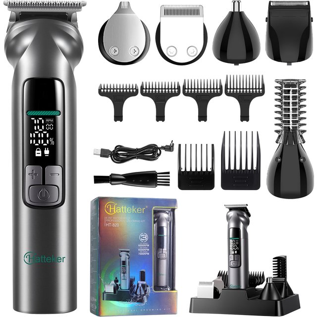 Hatteker Hair Clipper & Nose Trimmer Portable Private Multi-Purpose Electric Hair Cutting & Beard Trimming Kit