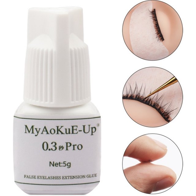 Professional 5ml 0.3 Second Eyelash Glue Fast Drying Strong False Eye Lash Extension Glue Adhesive Eyelashes Lift Makeup Tool