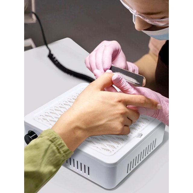45000RPM Strong Nail Dust Collector Professional Nail Polishing Vacuum Cleaner Movable Filter Speed Adjustable Nail Equipment