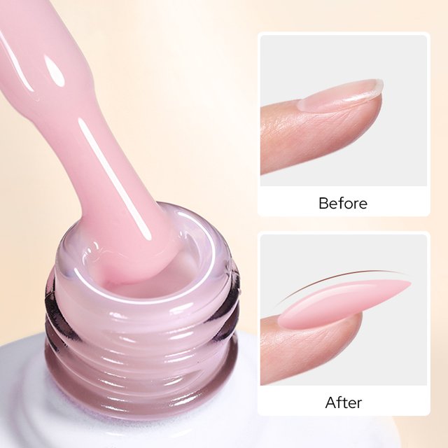 BORN PRETTY 10ml Jelly Nude Quick Extension Gel Nail Polish Quick Building Nail Strengthener Gel Thickening Manicure