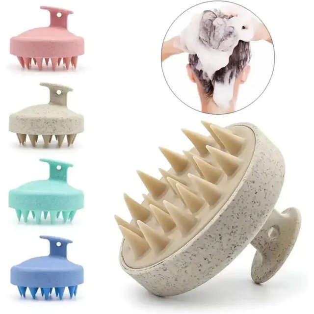 Brosse de massage en silicone pour le corps, outil de salon de coiffure, shampooing, bain, douche,