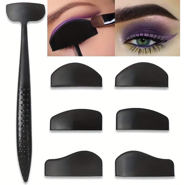 6-in-1 Eye Shadow Silicone Stamp Tool, Lazy Eye Shadow Drawing Pad Auxiliary Tool, Portable Quick Eye Shadow Styler