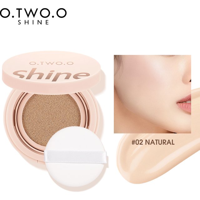O.TWO.O Air Cushion BB Cream 3 Colors Fuller Coverage Waterproof Long-lasting Concealer Cushion Compact With Puff Face Makeup