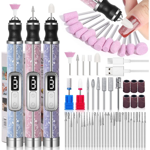 Professional Nail Polishing Machine Nail Drill Multiple Gears Low Noise Nails Sander File Set For Manicure Salon Tools