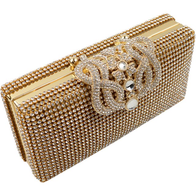 Crown Diamond Dinner Bag Bridal Wedding Reception Water Diamond Clutch Women's Bag Chain Edition Ladies Cosmetic Pouch Organizer