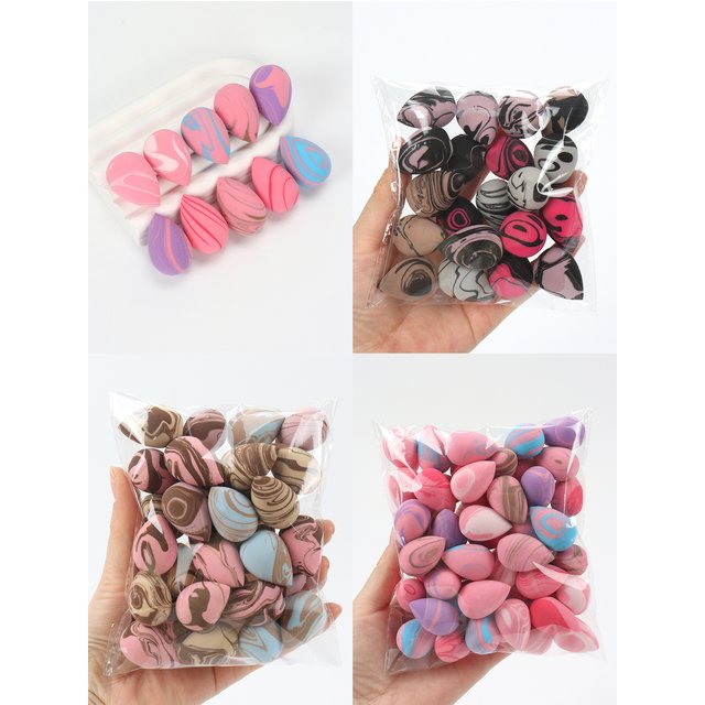 10/20/30/50/100Pcs Mini Makeup Sponge Set, Dual-Use Wet/Dry Beauty & Blenders for All Skin Types