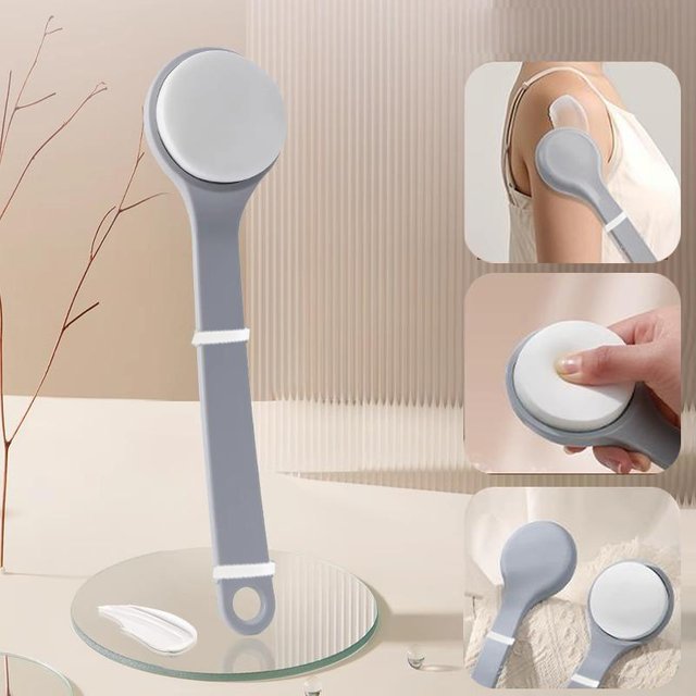 1Pc Multi-Function Lotion Sunscreen Ointment Applicator Long Handle Body Cleaner Shower Brush Sunscreen Back Applicator▪