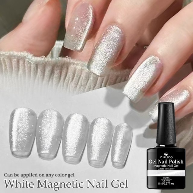 Silver Cat Magnetic Gel Nail Polish Sparkling Glitter Crystal Magnetic Semi Permanent Soak Off UV Gel Varnish Nail Supplies DIY